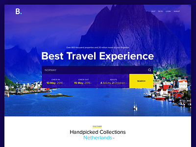 Booking.com website - Redesign concept booking.com dailyui hotel booking landing page redesign travel trip ui ux website