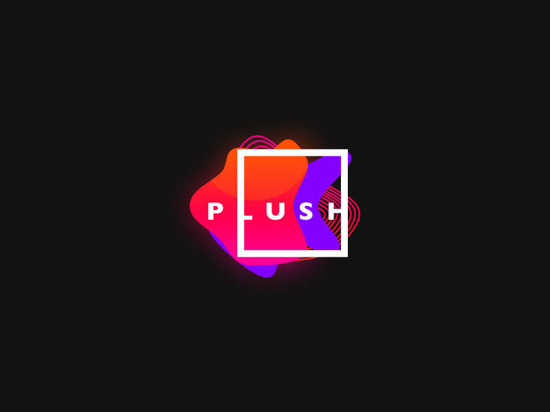 Plush exhibition branding emblem mark icon colorful graphic latest trendy fabric fashion logo