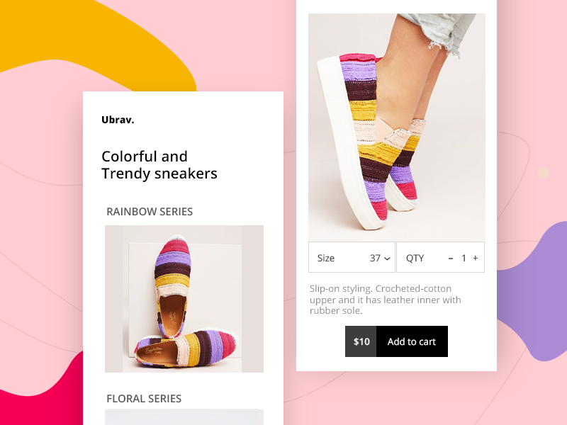 e-commerce app ux ui uiux designer freelance trendy material ios mobile app ecommerce sneakers shoes