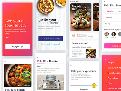 Recipe App Screens