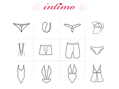 Icons pack for Intimo online store