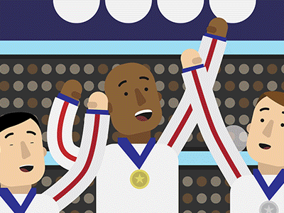 Olympic Winners aftereffects animation comedy illustrator