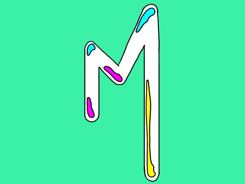 Letter "M" after effects cell animation photoshop