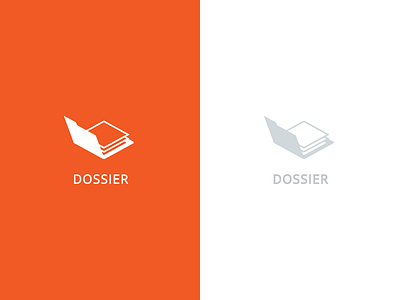 Dossier Logo dossier folder logo orange papers