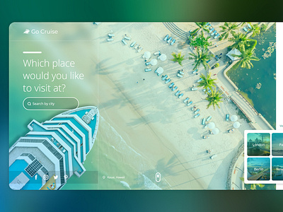 Landing page for Cruise booking