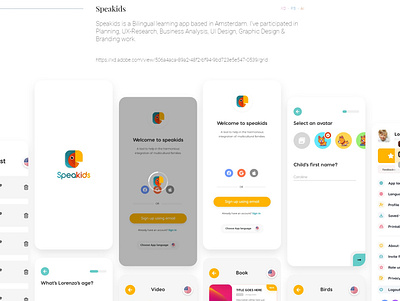 Speakids - Bilingual Learning App app bilinguallearning design designer figma graphic design kid kids learningapp ui uidesign uiux userexperience ux web xd