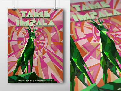 Tame Impala art design gig illustration kaleidoscope music poster psychedelic shapes tame impala typographic vector