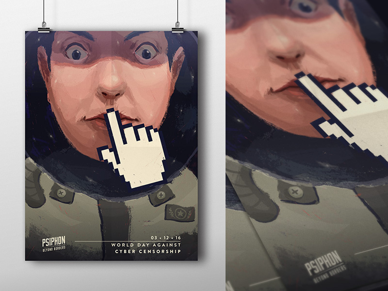 Psiphon World Day Against Cyber Censorship Astronaut Poster By Mippi On Dribbble Psiphon World Day Against Cyber Censorship Astronaut Poster By Mippi On Dribbble