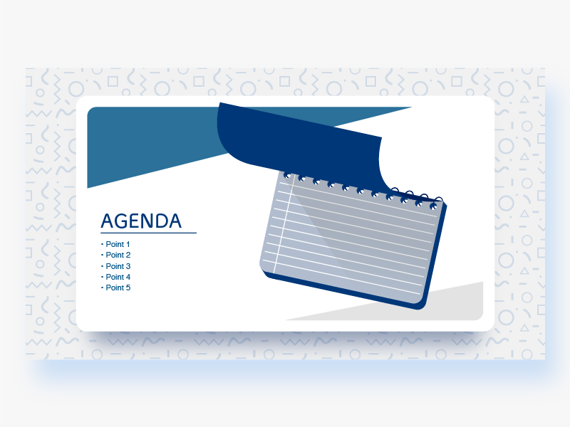 Agenda modern blue schedule book ui agenda simple graphic design illustration flat vector
