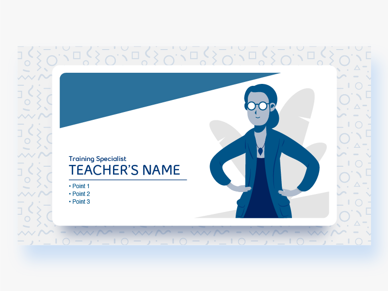 Professor modern blue glasses teacher ui professor german graphic design illustration flat vector