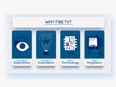 Why Fibe TV blue design flat graphic icon iconography icons illustration modern simple ui vector