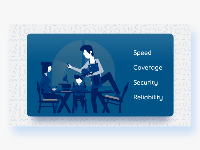 Family Dinner modern blue uidesign ui dinner family simple graphic design illustration flat vector