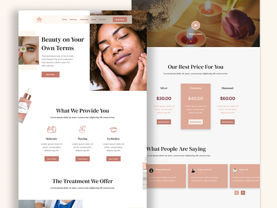 Beauty care Landing Page ui ux web webdesign website