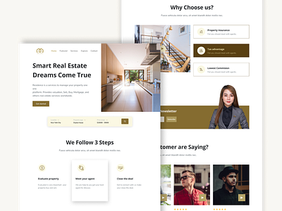 Property Landing Page footer homepage ui procreate property property developer ui ux web webdesign website