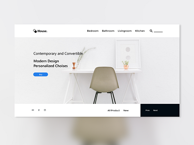 Furniture Landing Page ui webdesign