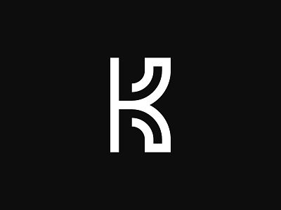 K alphabet design geometric icon logo logomark modern monogram logo typography