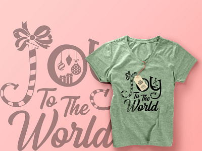 Joy To Th World - T-shirt Design design illustrations shirt t shirt design t shirt illustration t shirt mockup
