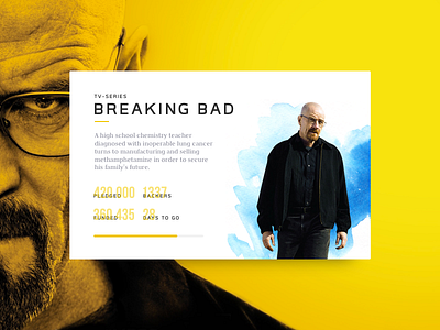 Crowdfunding Campaign - Breaking Bad bad breaking campaign crowdfunding daily raise ui ux walter white