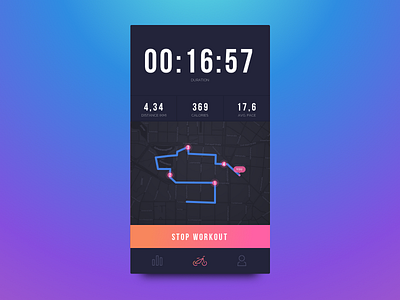 Workout Tracker app daily dark mobile tracker ui ux workout