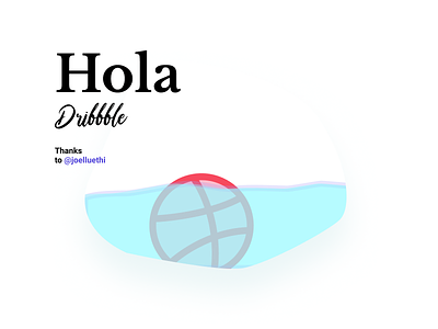 Hola dribbble debut first shot hello dribbble ice iceberg invites