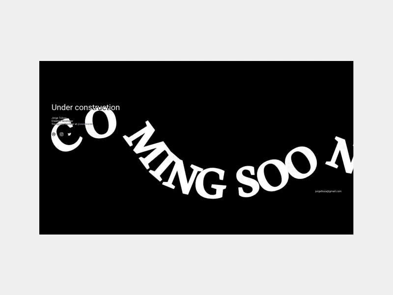 Coming soon... coming soon design folio homepage typography ui ux web website