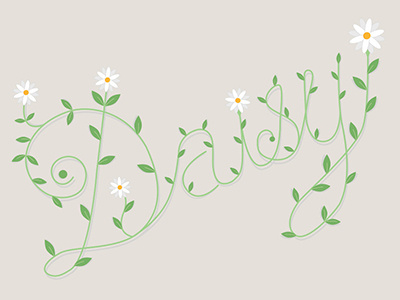 Daisy daisy floral flower greeting card typography