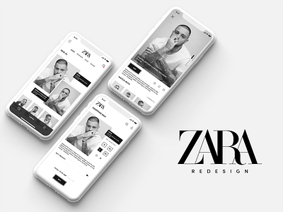 Zara Redesign app design typography ux