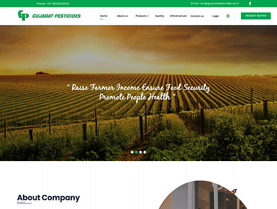 Gujarat Pesticides Webdesign branding design flat graphic design landingpage minimal type ui ux webdesign website