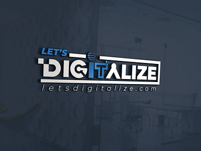 Let's Digitalize Logo brand buisness design graphic design icon logo logo design type typography ux vector web