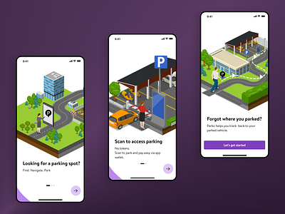 Onboarding Screens - Parko app