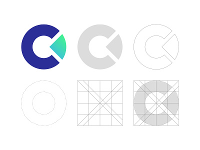 Conceptum Logo Grid abstract brand branding c letter c logo c symbol clean gennady savinov logo design geometric gradient investing logo design logo grid minimalistic modern pictogram symmetric