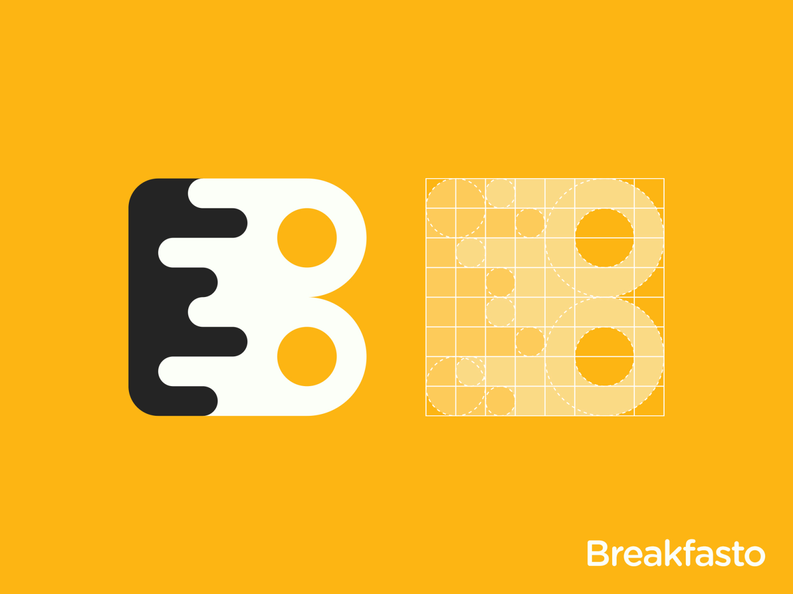 Breakfast B Letter Logo Grid By Gennady Savinov On Dribbble