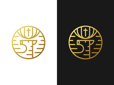 Holy Deer Monogram Logo - For Sale abstract animal logo church clean cross deer for sale for sale unused buy gennady savinov logo design geometric golden heaven holy hunter logo design minimalistic modern monogram nature logo symmetric