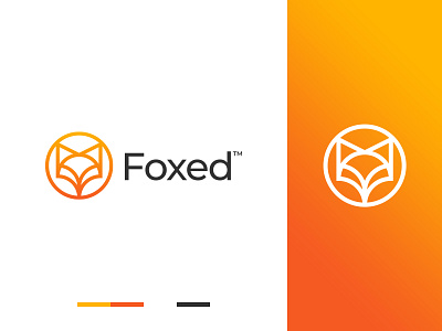 Fox Monogram Logo abstract animal logo branding business clean corporate fox fox logo gennady savinov logo design geometric logo design marketing minimalistic minimalistic logo modern monogram orange symmetric