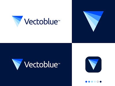 Blue V Letter Logo By Gennady Savinov On Dribbble