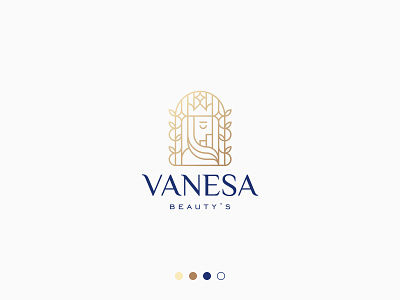 Beauty Queen Logo abstract beauty logo beauty salon logo branding clean creative gennady savinov logo design geometric gold leafs logo design minimalistic minimalistic logo modern monogram nature logo queen logo symmetric woman logo