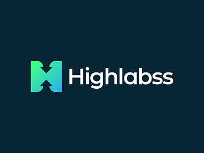 Highlabss Logo app logo arrow logo brand brand identity branding buy logo clean creative design gennady savinov logo design gradient green h letter h logo h logomark logo design modern professional symmetric