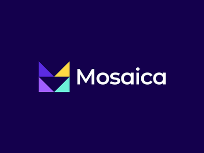 Mosaica Logo abstract brand brand identity branding business logo buy logo clean colorful creative gennady savinov logo design geometric logo design m letter m logo m logomark minimalistic modern mosaic professional symmetric