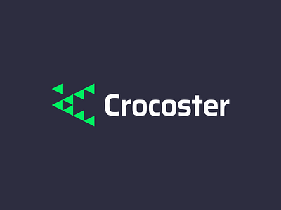 Crocoster Logo abstract alligator brand brand identity branding buy logo c letter c logo c logomark creative crocodile fun gennady savinov logo design geometric green logo design modern professional programming soft