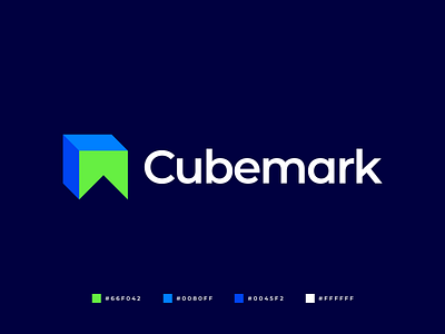 Cubemark Logo abstract app logo books brand identity branding cube education gennady savinov logo design geometric graphic design logo logo design mark modern modern logo peak professional quality symmetric