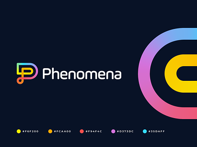 Phenomena Logo abstract app logo art brand identity branding creative gennady savinov logo design gradient graphic design logo logo design minimal modern monogram p p logo p logomark software visual identity