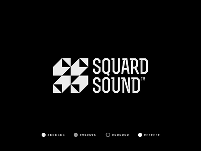 Squard Sound Logo abstract black brand branding design gennady savinov logo design geometric graphic design label logo design modern monochrome music quality s s logo s logomark s symbol sound symmetric