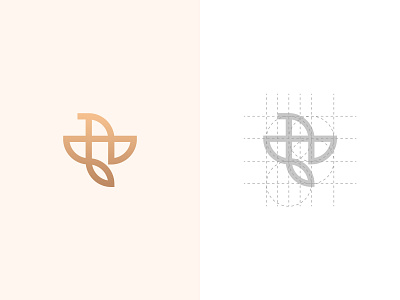 Colibri Monogram Logo abstract bird clean colibri flat geometric grid grid logo hellodribbble icon leaf logo logo design logo grid minimalistic minimalistic logo modern monogram pictogram symmetric