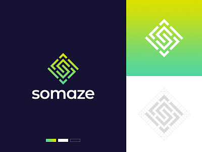 Maze S Letter Logo abstract clean geometric gradient logo design logo grid logo presentation maze minimalistic minimalistic logo modern pictogram s letter s logo symmetric