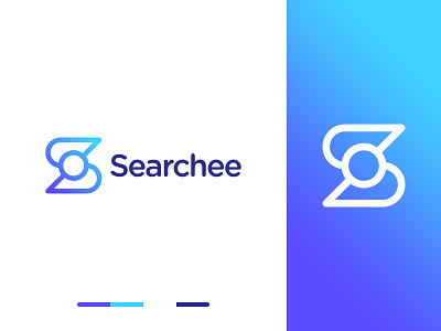 Search S Letter Logo abstract blue branding clean gennady savinov logo design geometric gradient line logo design minimalistic minimalistic logo modern monogram pictogram s letter s letter icon s logo symmetric