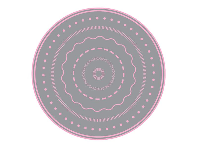 Color Rotation circle design gif grey line movement pink repetition rotation