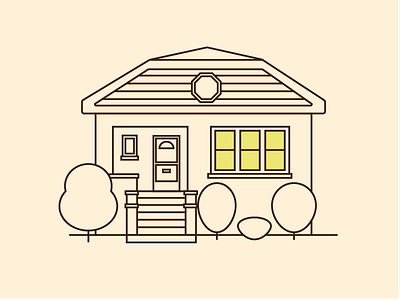 Chicago Bungalow bungalow chicago for fun holiday home house illustration line art neighborhood rebound