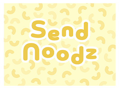 Send Noods 100 days design challenge macaroni noodles noods nudes pasta text