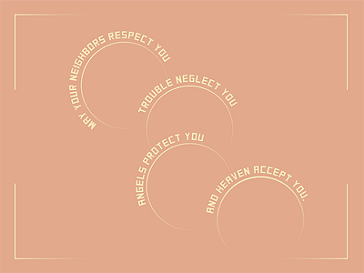 Bless Up 100 days bless circles design challenge drake gold gradient irish lyric poster respect typography