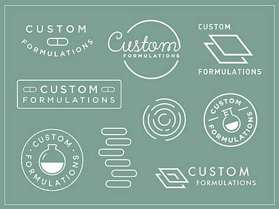 Formula Logo Trials beaker build circle custom formula linework logo science supplement vitamin